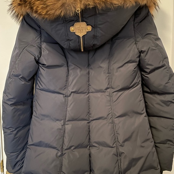 Mackage Navy down jacket with fur hood - Picture 2 of 6
